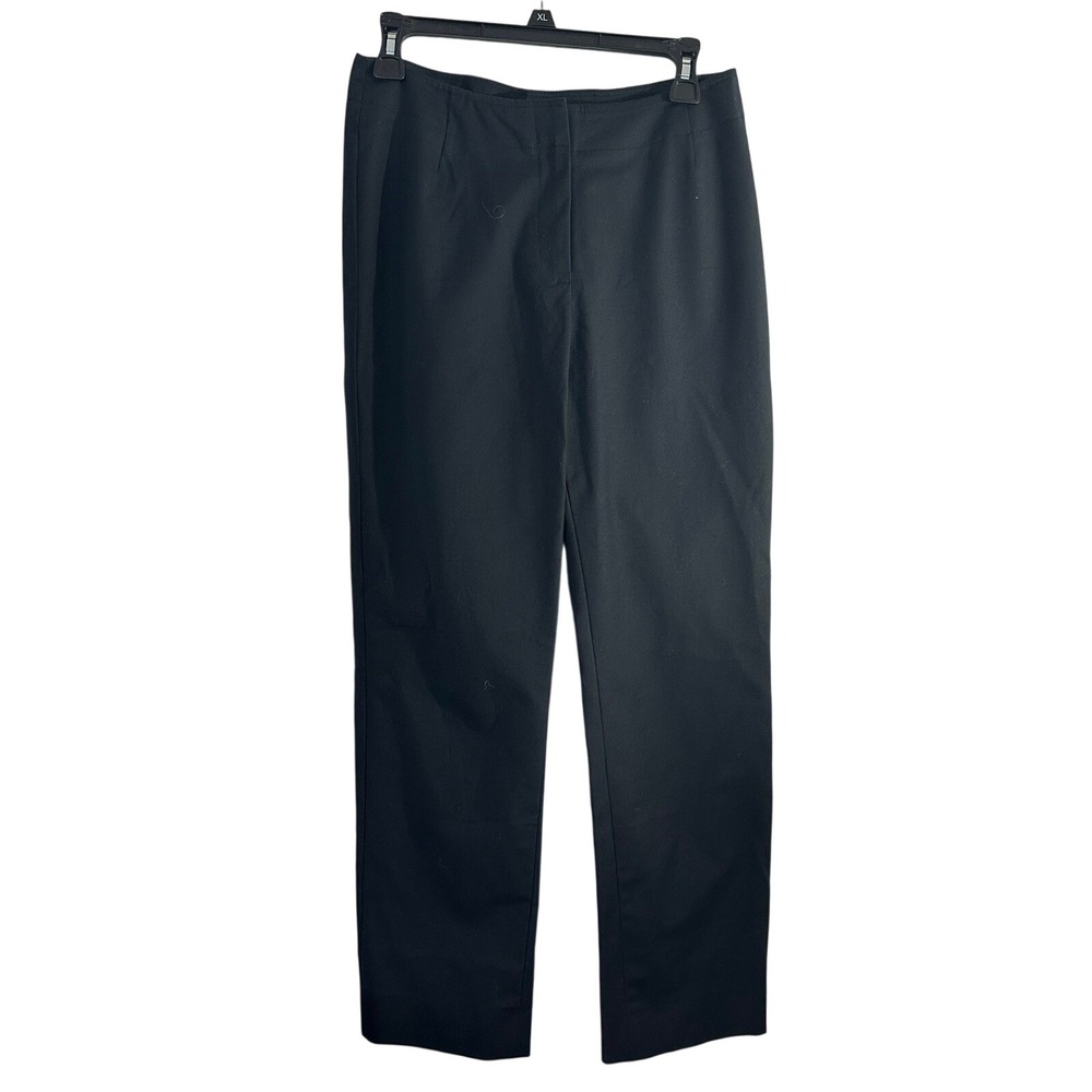 Nina McLemore Womens Black Tailored Straight Leg Trousers Pants Size 6